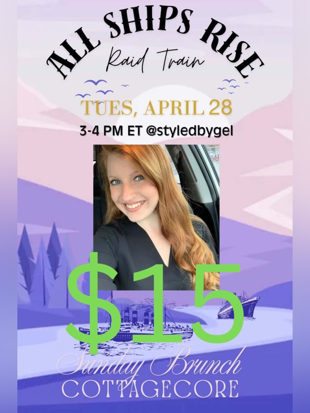 $15 starts ALL SHIPS RISE- all sale final- no cancellations- thanks SO much!!!